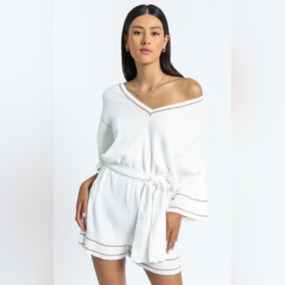 Showpo Verena Playsuit in Off White Size S/M